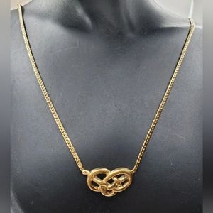 American Western Antique / 1980 Avon Love Knot Short Choker Necklace